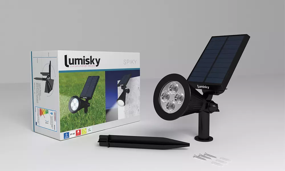 Spot solaire 2 en 1 de 4 LEDs