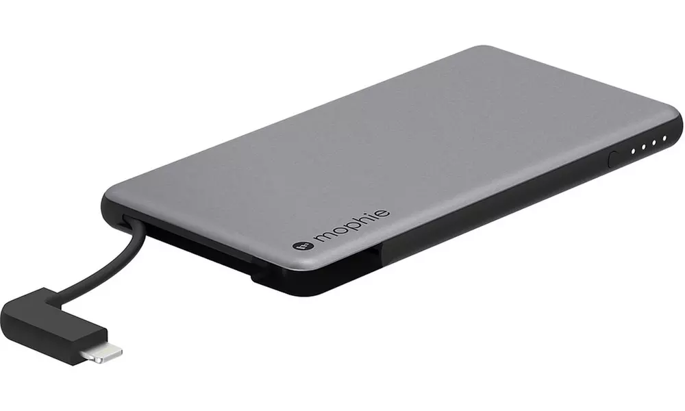 mophie 4,000 mAh Portable Charger with Built-In Micro USB and Lightning Switch-Tip Charging Cable - Second Medium