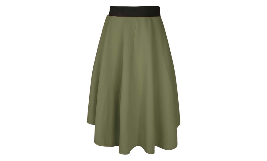 Image 4: Oops High-Low Hem Skater Skirt