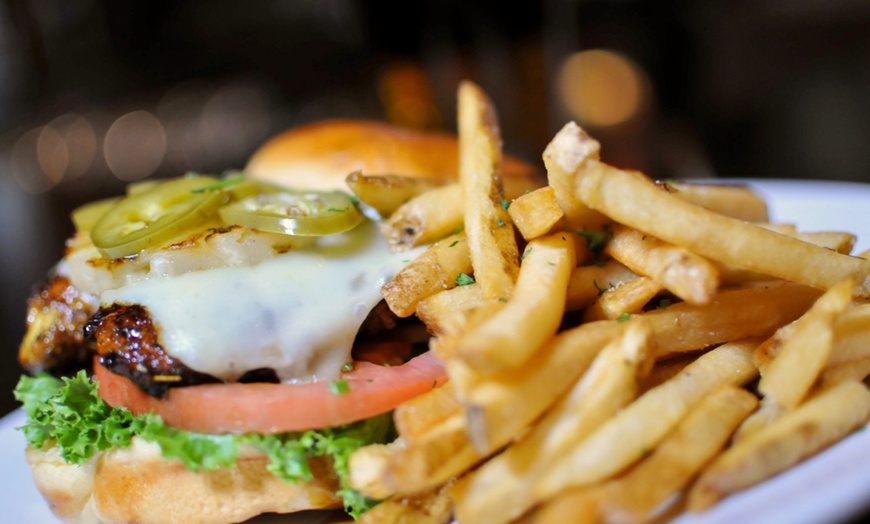 Image 1: Burger with Malt Beverage