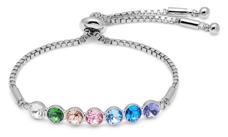 Braccialetto dell'amicizia con cristalli Swarovski® OMG Jewel placcato in oro bianco