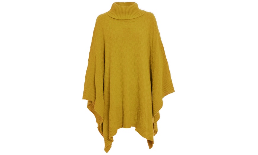 Image 6: Oops Oversize Roll Neck Poncho Jumper 