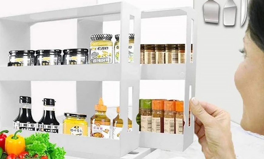 Image 1: Rotating Spice Rack Organiser