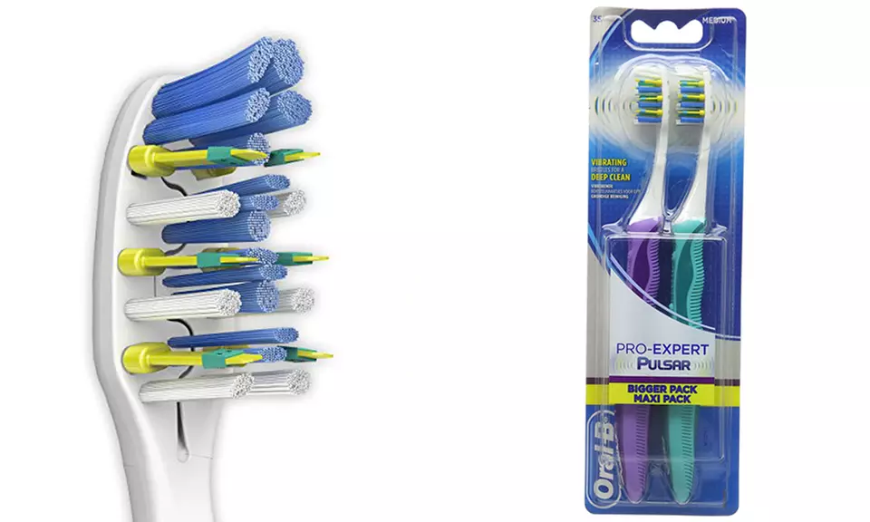 4x oder 6x Oral B Pulsar Medium batteriebetriebene Zahnbürste - Primary Image