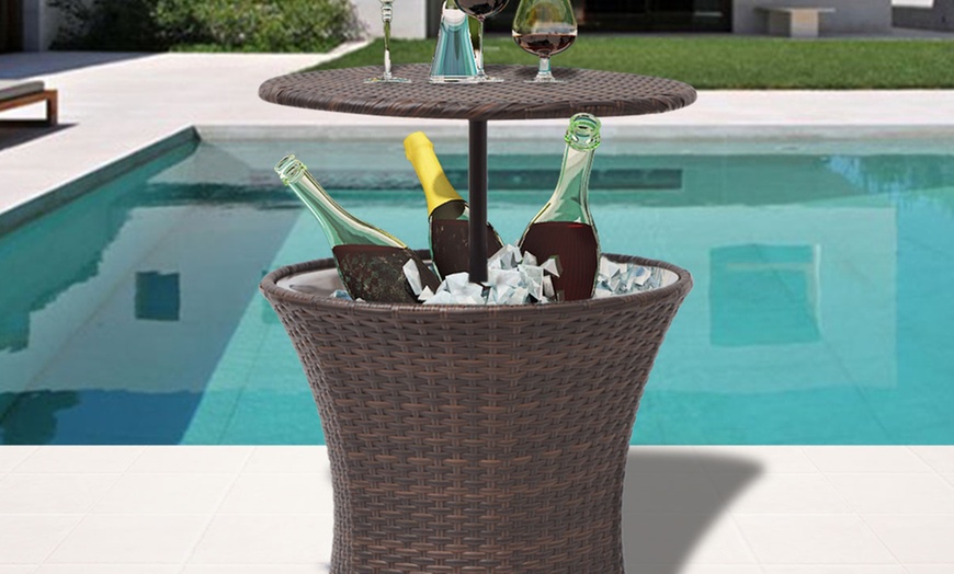 Image 1: VidaXL Ice Cooler Bucket Table