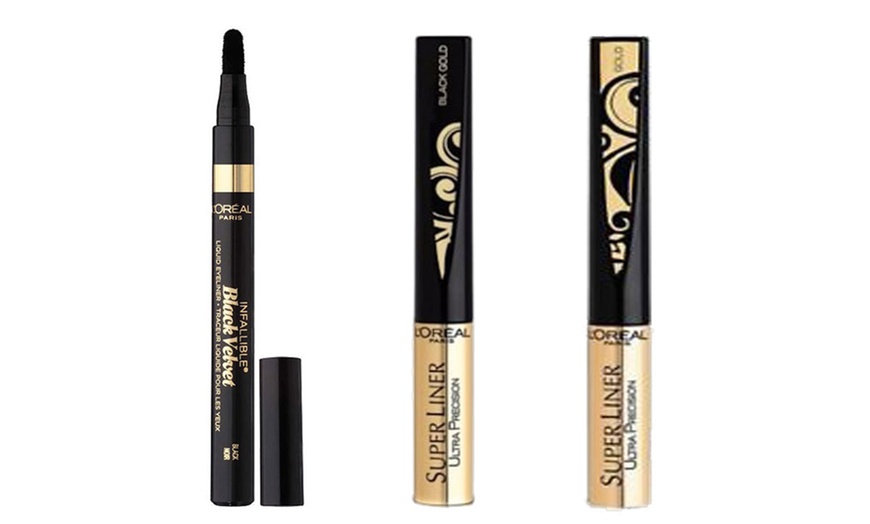 Image 1: Three L'Oreal Liquid Eyeliners