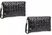 2x Damen-Clutch mit Pailletten in Silber, Grau oder Schwarz - Second Medium