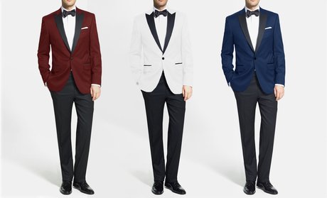 Eleganza Platinum Men's Modern-Fit Tuxedo (2-Piece)