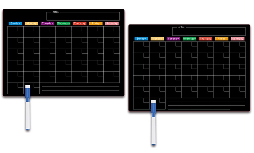 Image 4: Set di tre lavagne magnetiche per calendario