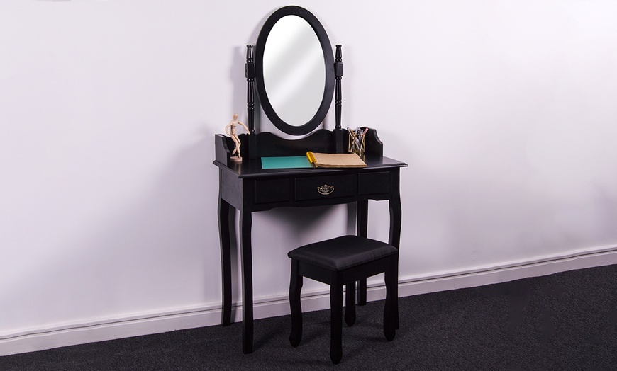 Image 7: Dressing Table with Stool Set