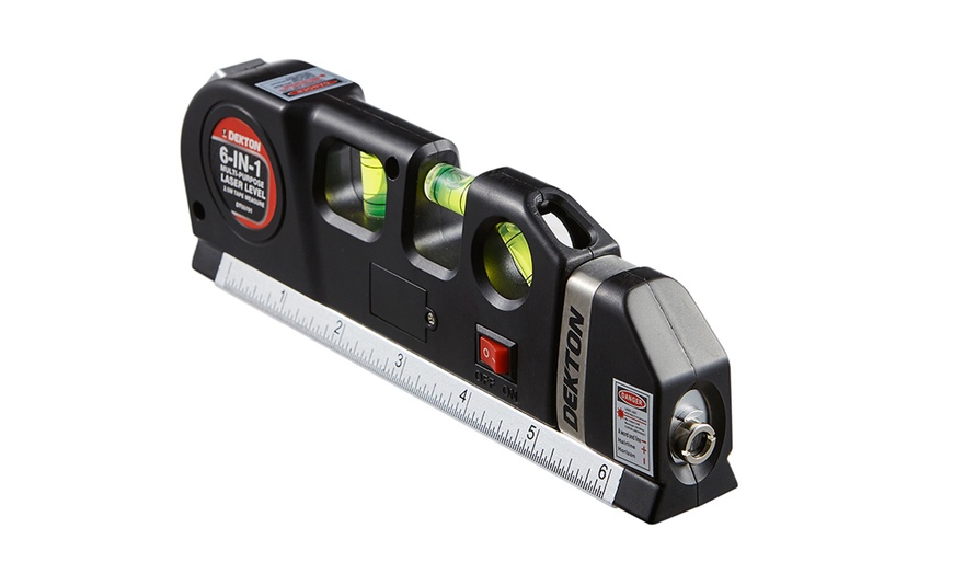 Image 6: Laser Level and Tape Measure
