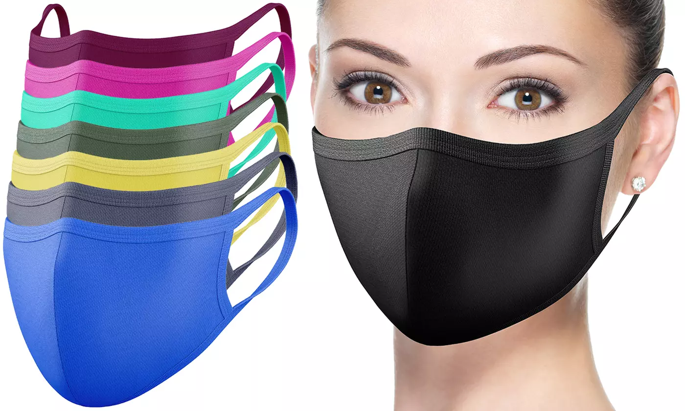 3, 5, 10 ou 20 masques de mode unisexes pour adultes, coloris unis - Image 6