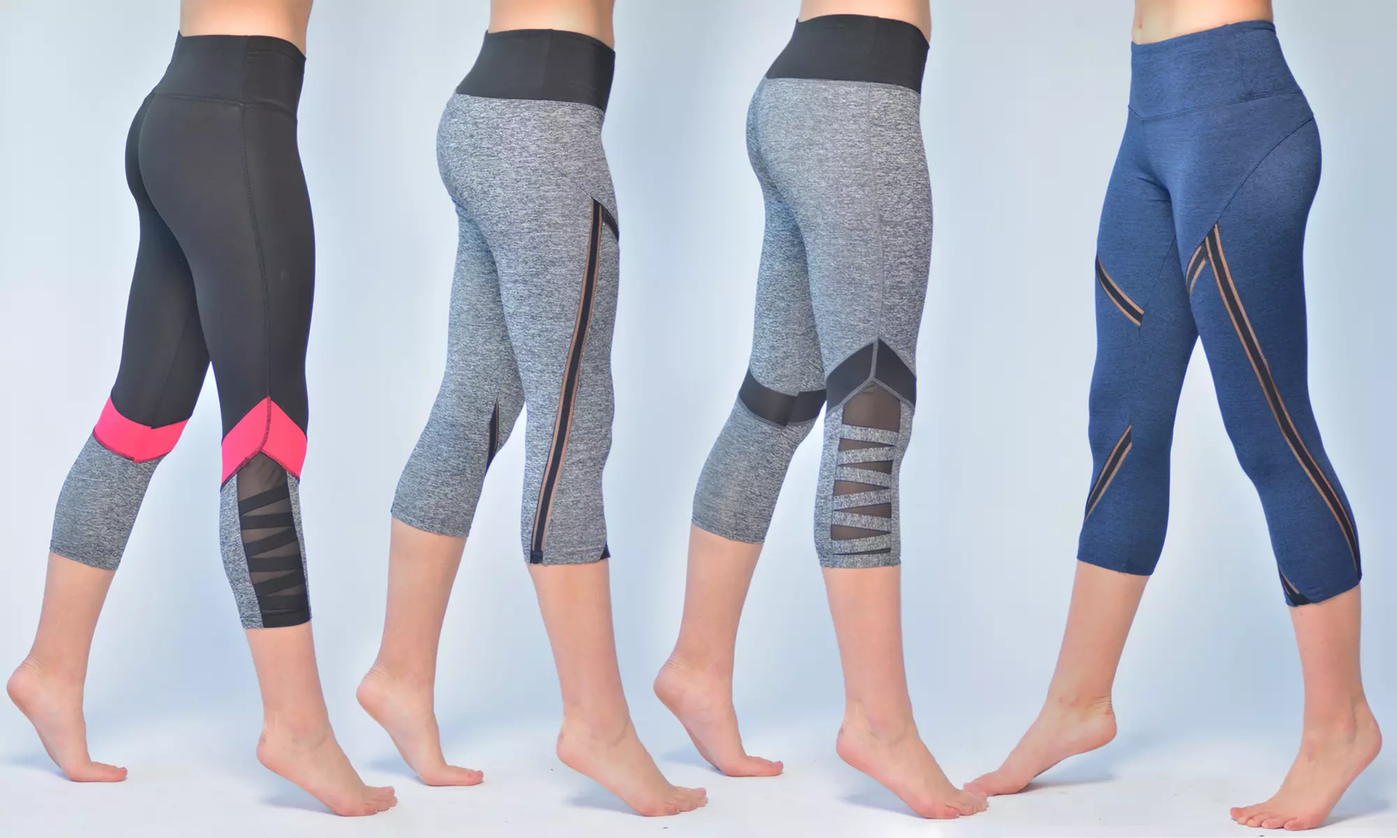 JGX Women's High-Waist Tummy Control Active-Performance Capri Leggings - Primary Image