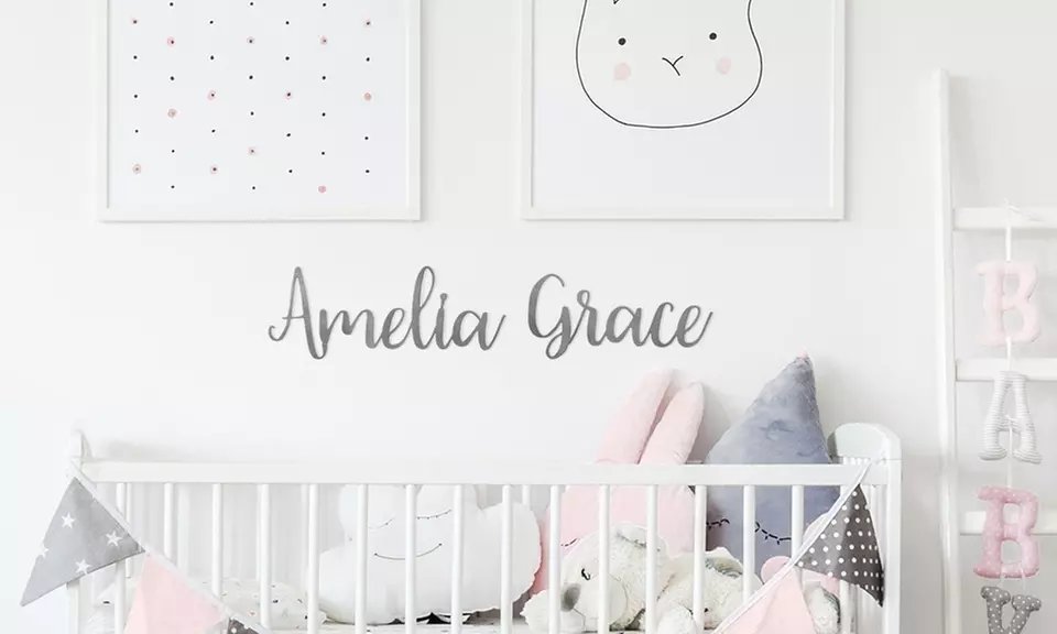 Personalized 36" Metal Script Word or Phrase for Your Home