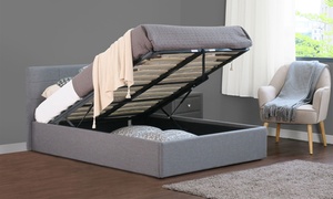  Fabric Ottoman Bed Frame with Optional Mattress 