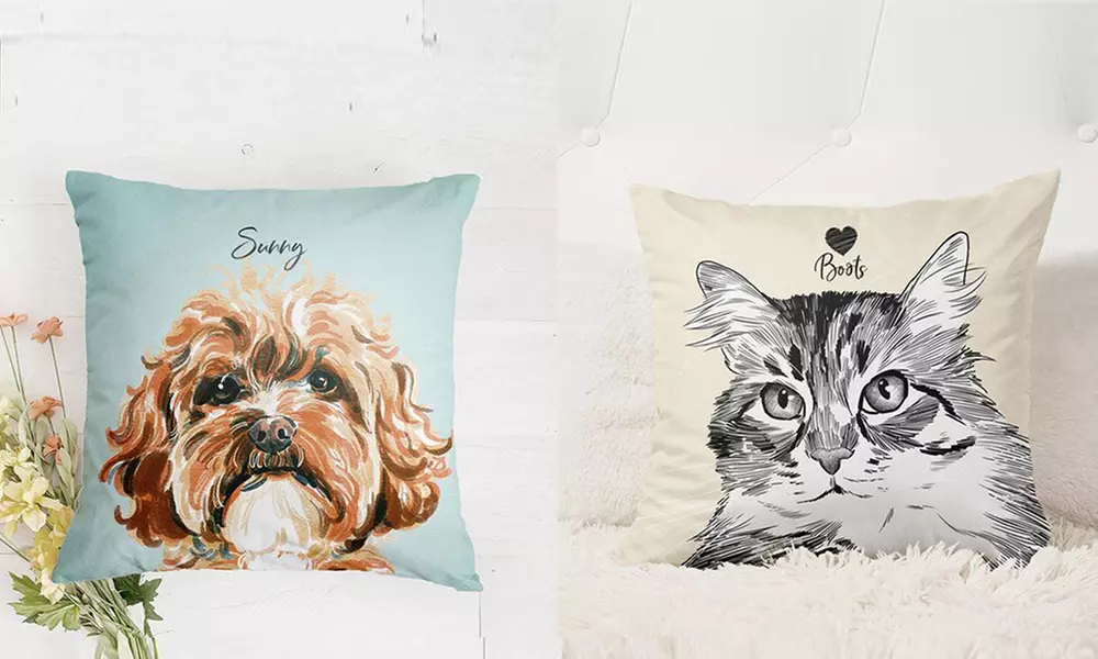 78% Off Personalized Pet Portrait Pillow from Justyling