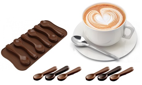 2 o 4 stampi in silicone a forma di cucchiaino