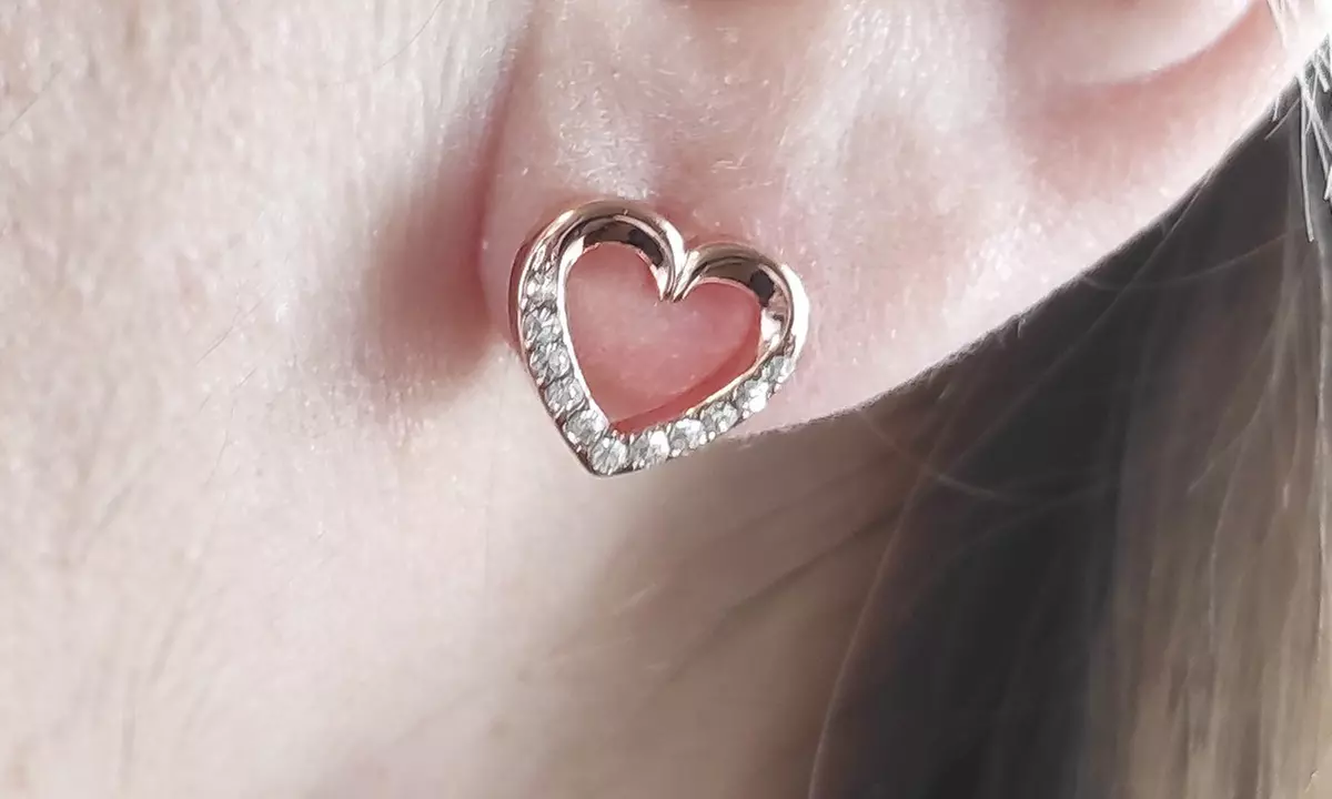 1, 2 of 3 paar oorbellen in hart-vorm