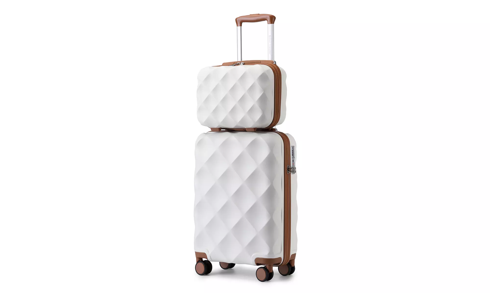One or Four Pieces of Ultralight ABS Diamond Suitcase