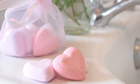 10 o 20 bombe da bagno a forma di cuore