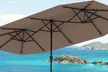 Costway 13ft Outdoor Double-Sided Table Umbrella with Optional LED Lights - Second Medium