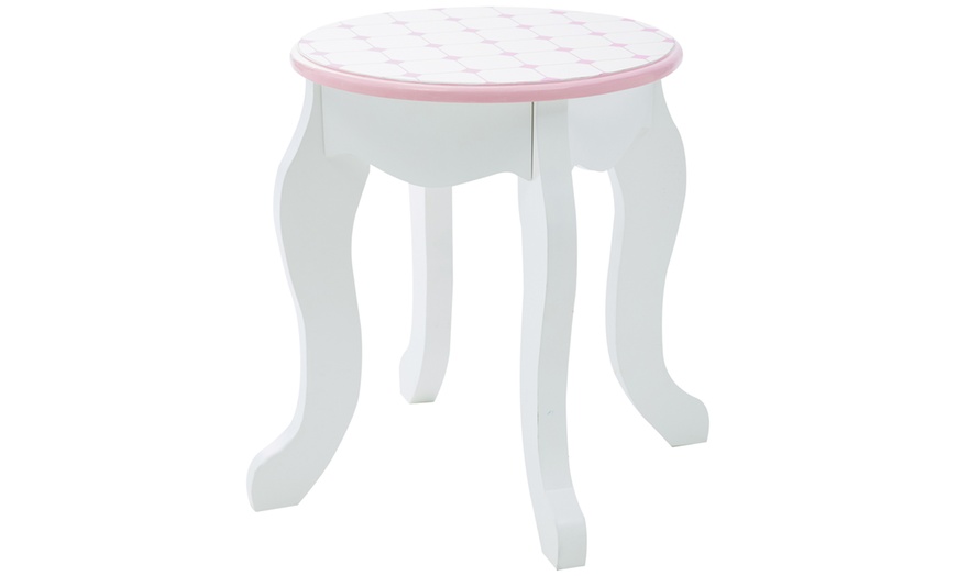 Image 4: Kids' Vanity Table and Stool Set