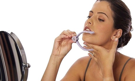 Depilatore facciale a filo arabo con sistema di azione a molla