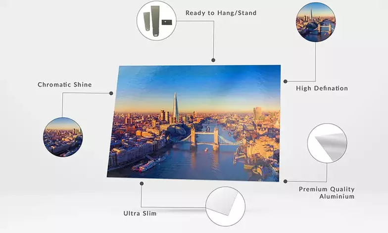 Moment op metaal: geprinte foto op aluminium