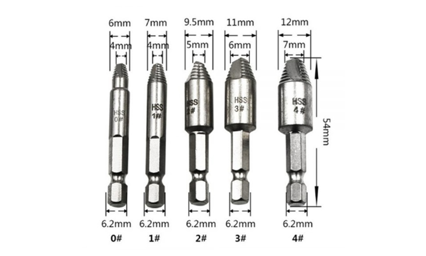 Image 9: Screw Extractor Drill Bits Set