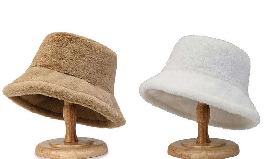 Image 11: One or Two Women's Plush Bucket Hat