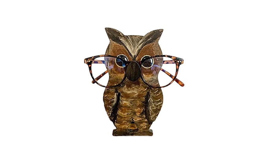 Image 11: Wooden Animal Decorative Glasses Holder Stand