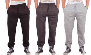 Elasticated Waist Drawstring Fleece Joggers