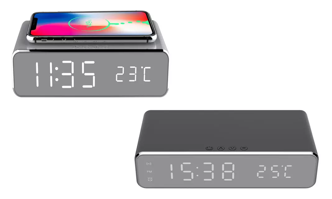 Marquee Tech Wireless Charging Digital Alarm Clock - Primary Image