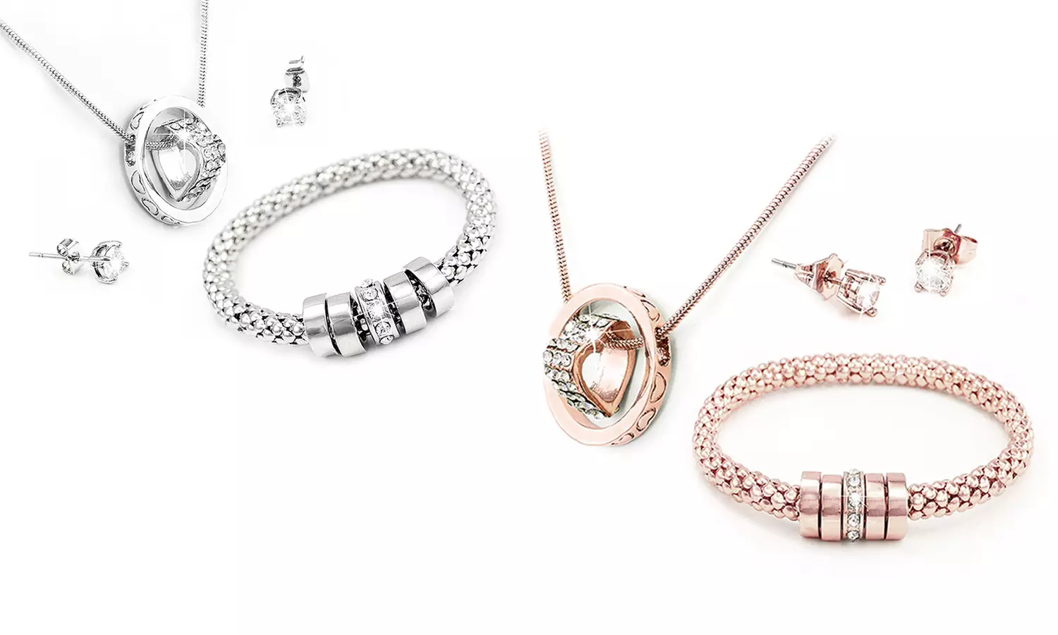 1 of 2 sieradensets 'Mia' versierd met Swarovski®-kristallen