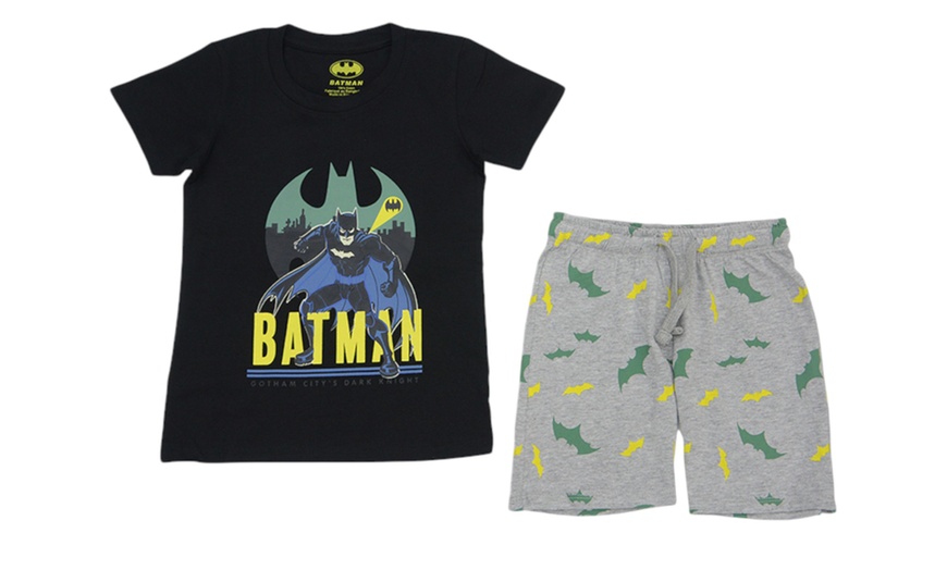 Image 2: Kids T-Shirts and Shorts Set Batman Print Outfits