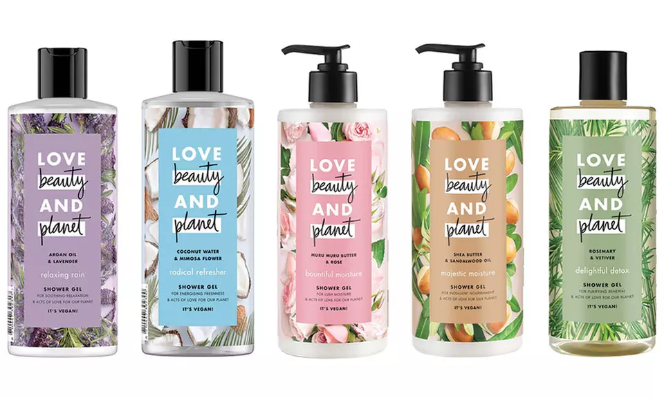 Lot de 3 gels ou huile de douche Love Beauty and Planet 500 ml - Primary Image
