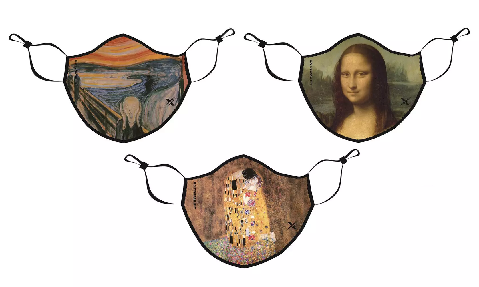Famous Art Paintings Reusable & Washable 2-Layer Non-Medical Face Mask (3-Pack) - Second Medium