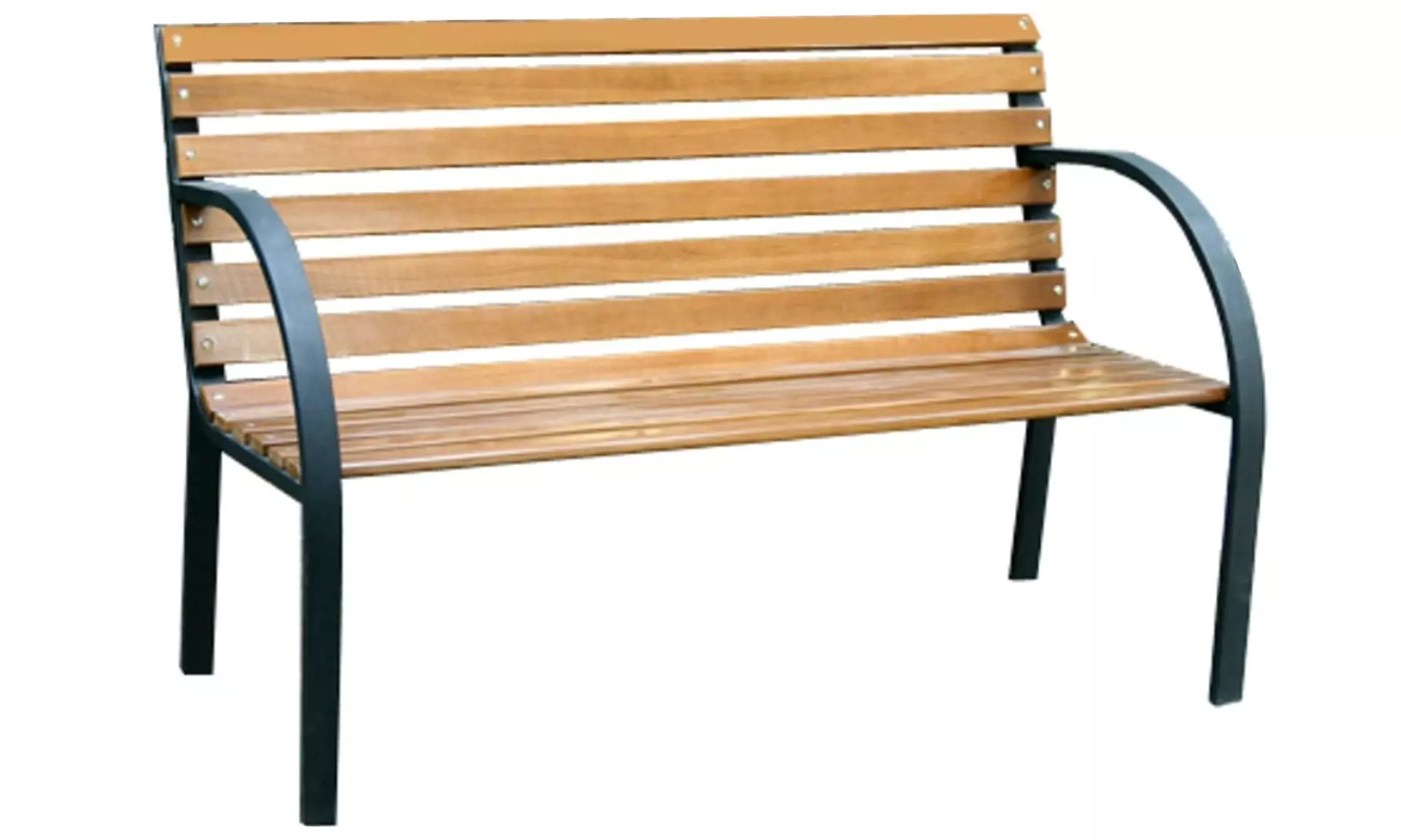 Panca in acciaio e legno di abete Rigamonti