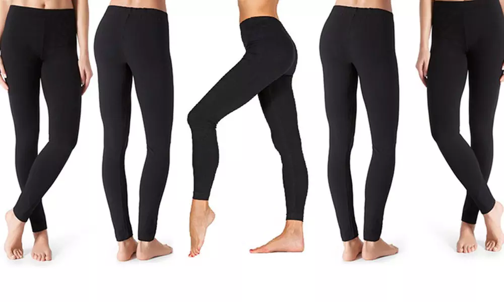 Fino a 12 leggings da donna Oemen, di colore nero, disponibili in 2 taglie - Primary Image