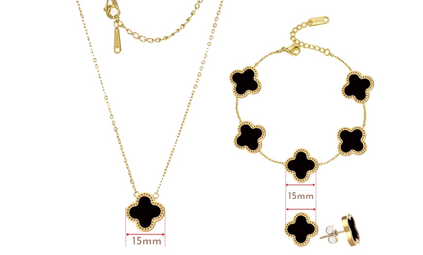 Image 2: Four-Leaf Clover Themed Jewellery Set 