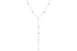 Dainty Cubic Zirconia Bezel Station Y-Necklace in Sterling Silver by Elements of Love (Multiple Options) - Second Medium