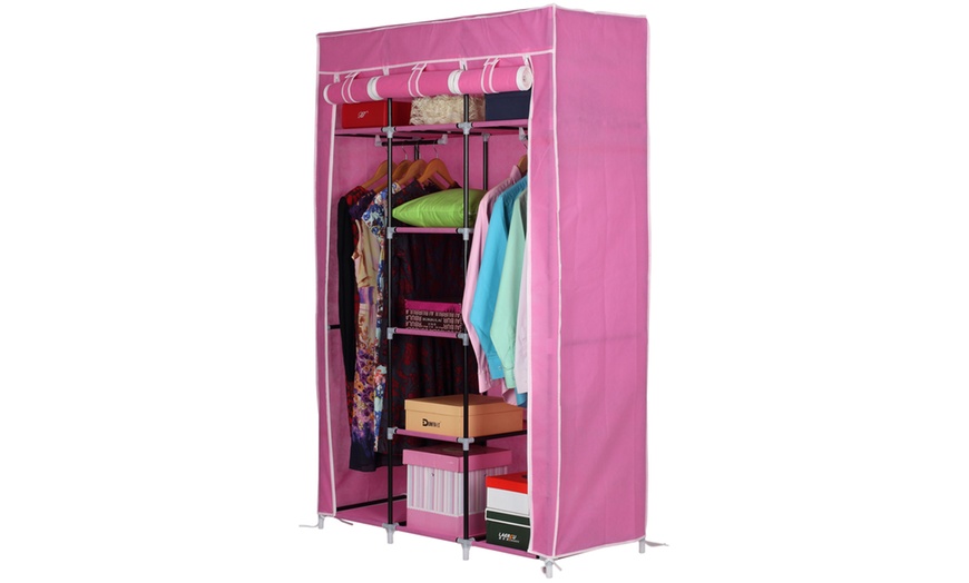 Image 8: Corner Canvas Wardrobe