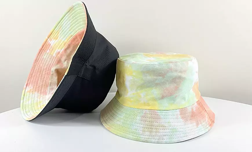 Image 2: Tie-Dye Reversible Bucket Hat