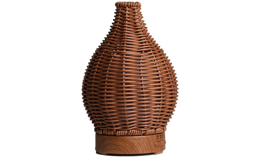 Image 2: Haven Wicker-Style Diffuser with LED Light