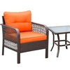 Image 12: Outsunny Woven Bistro Set with 2 Chairs and Table, Choice of Styles