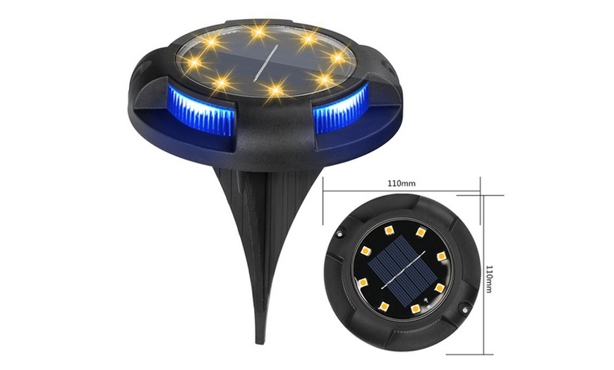 Image 4: Two or Four 12-LED Outdoor Garden Solar Underground Lights