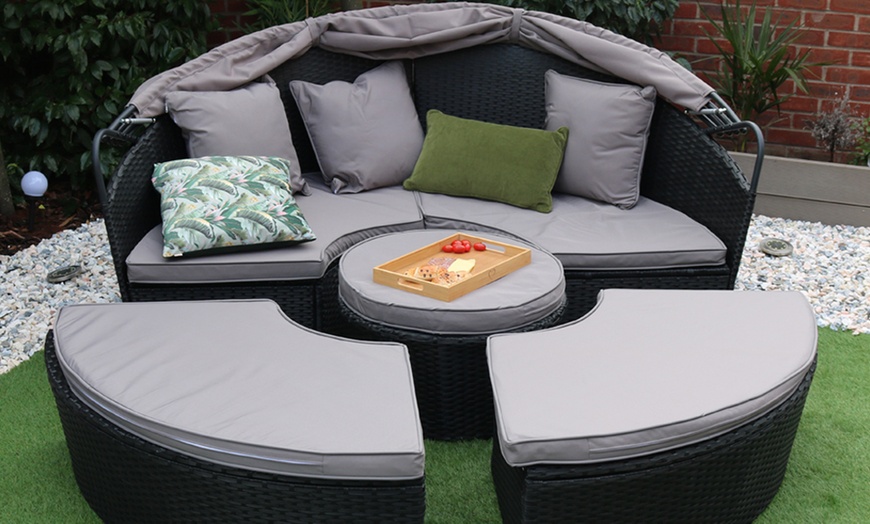 Image 4: 5 Piece Modular Sun Lounger Island