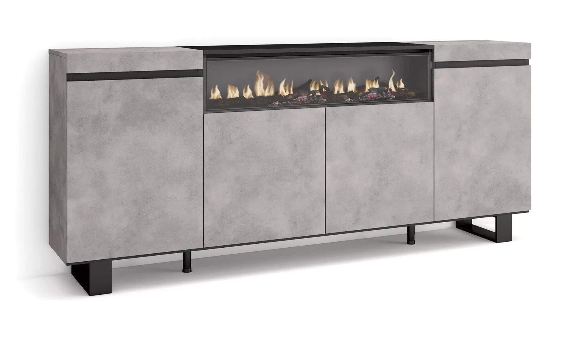 Sideboard mit LED-Elektrokamin