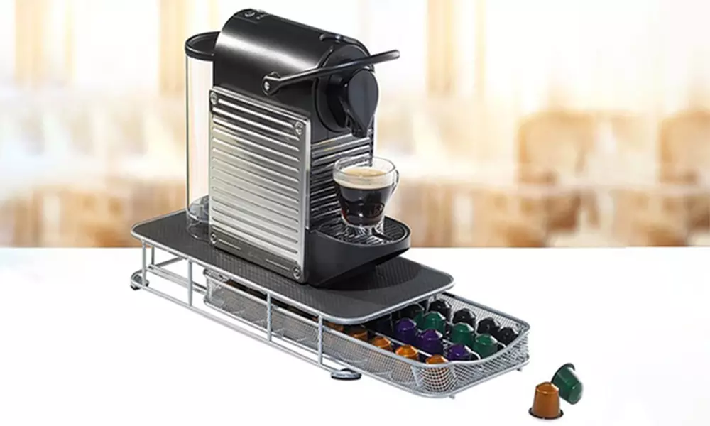 Stand o cassetto porta cialde da caffè in metallo Bakaji disponibili in vari modelli - Primary Image