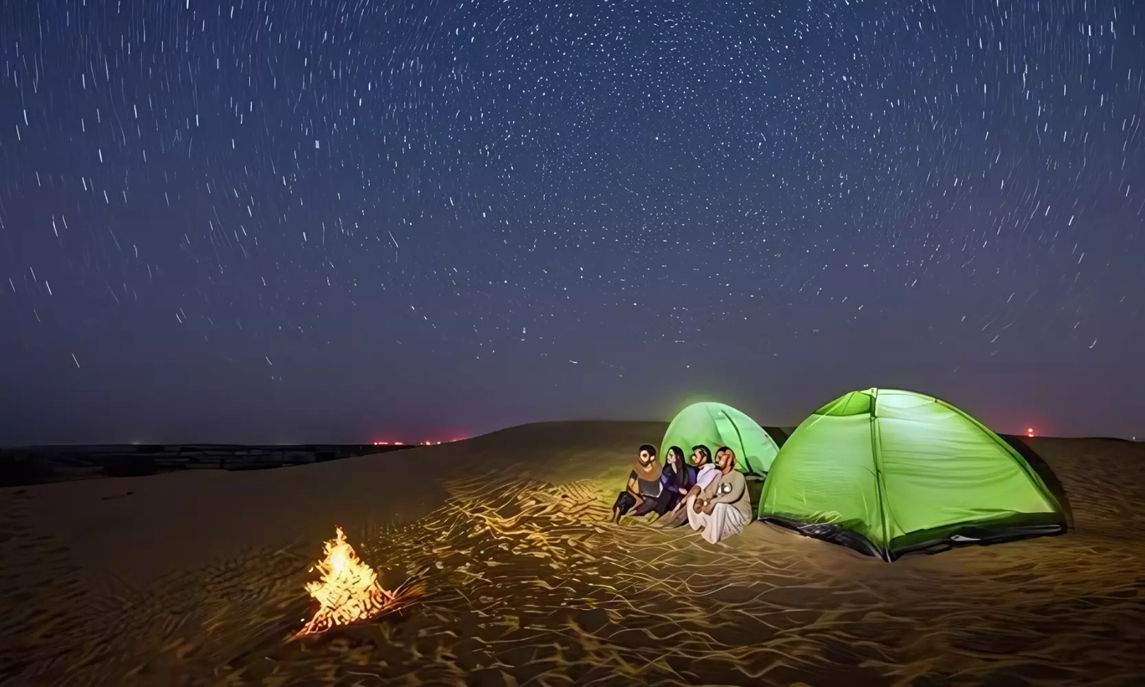 Abu Dhabi Desert Safari w/ Central/Home or Hotel Pickup, Dinner & More